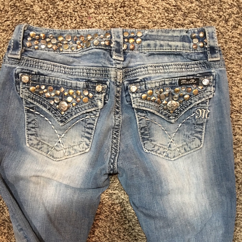 Worn in comfy miss me jeans